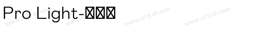 Pro Light字体转换